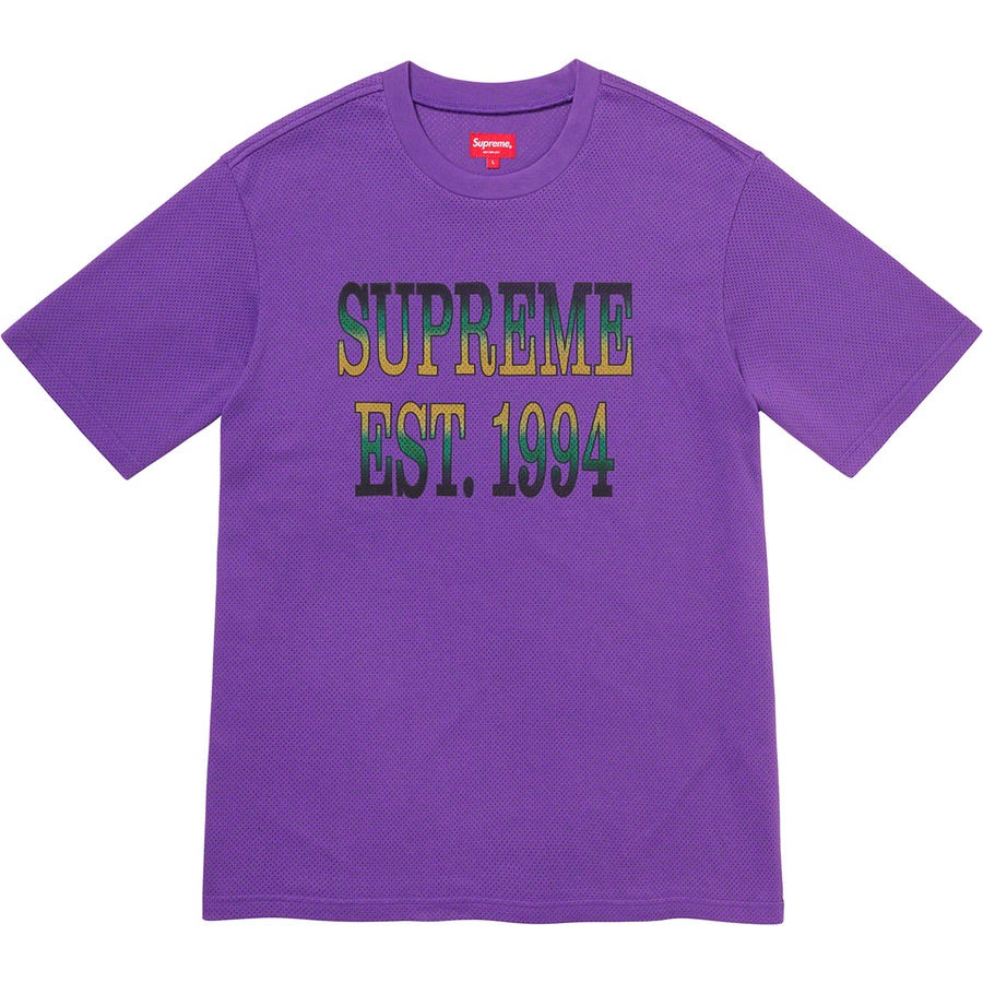 Supreme Cotton Mesh Gradient Logo S/S Top Purple - Novelship