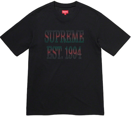 Baju Supreme Cotton Mesh Gradient Logo Lengan Pendek Hitam Buy Baju Supreme Cotton Mesh Gradient Logo Lengan Pendek Hitam