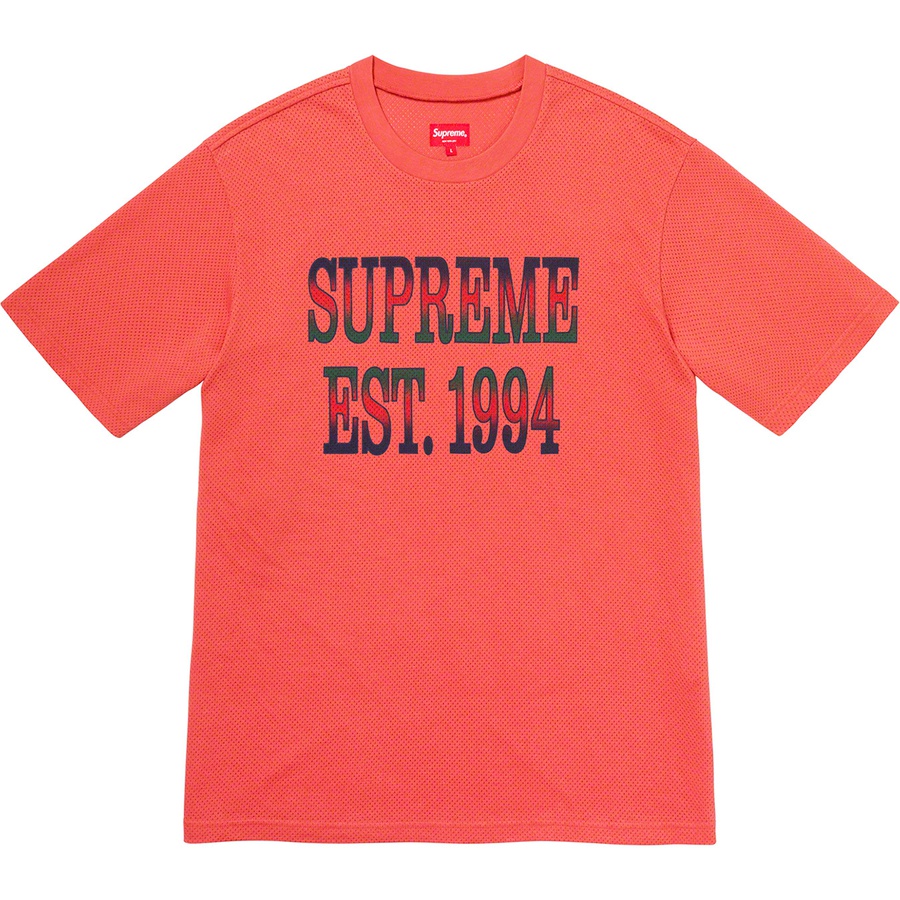 Buy Supreme Kaos Katun Mesh Logo Gradasi S/S Dark Coral