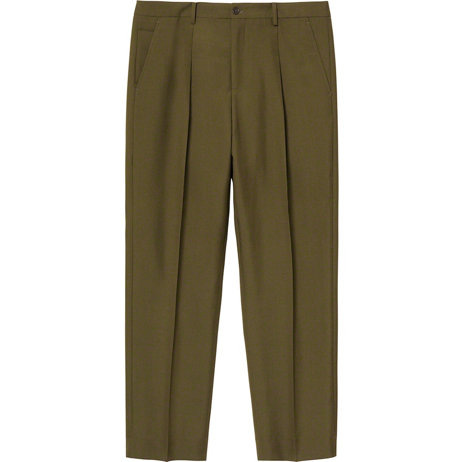 Supreme Pleated Trouser Dark Olive - Novelship