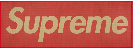Supreme Woven Straw Mat Red