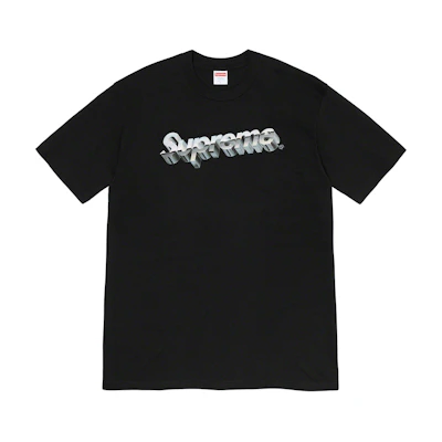 Supreme Chrome Logo Tee Black