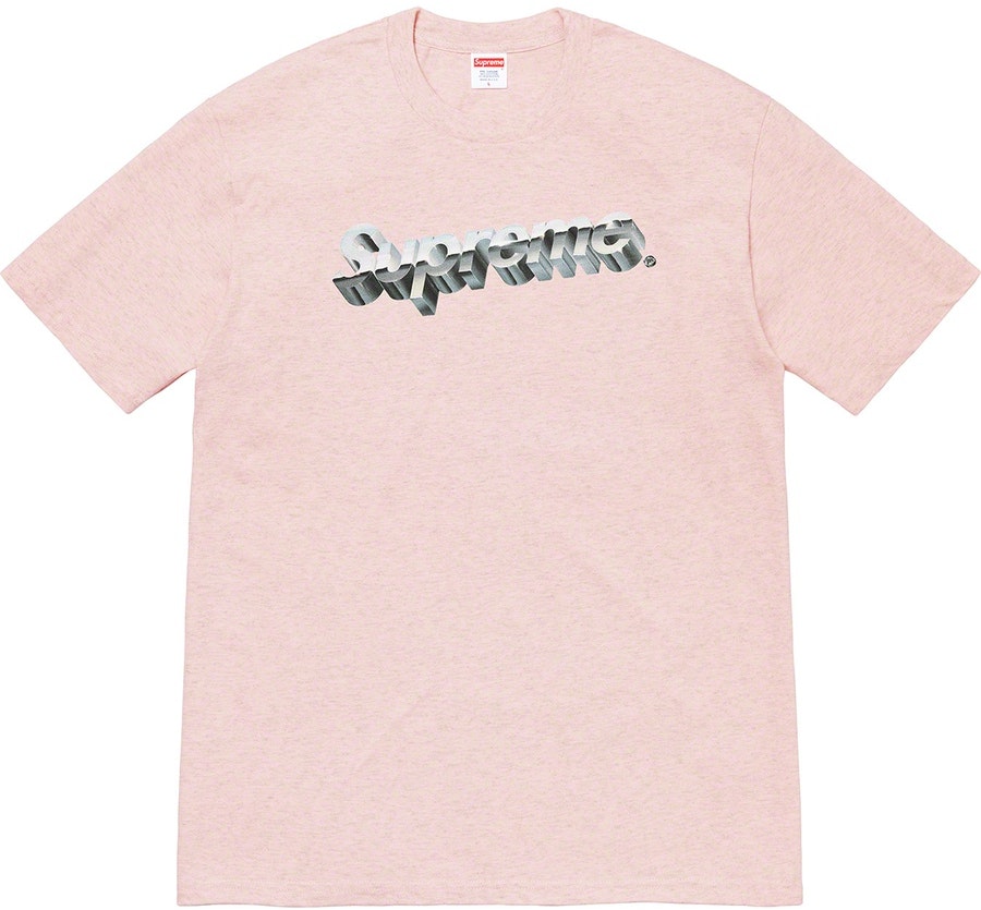 supreme-chrome-logo-tee-heather-pink