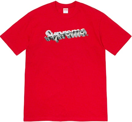 Supreme Camiseta Roja Logo Cromado Buy Supreme Camiseta Roja Logo Cromado