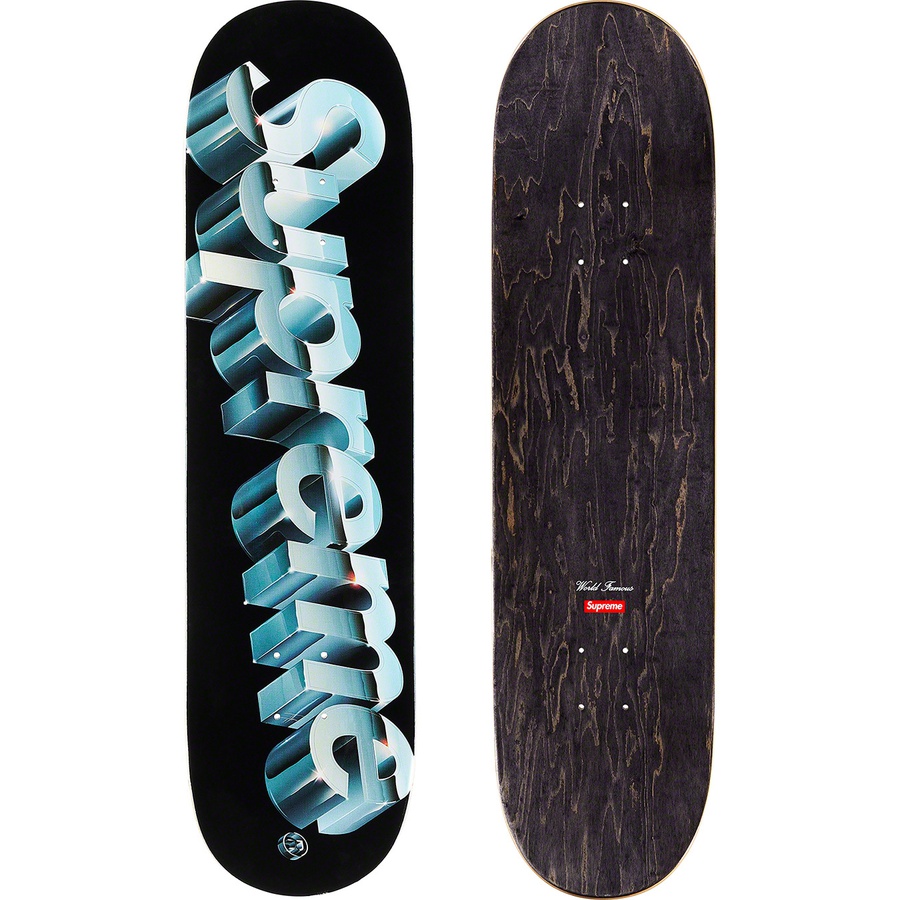 Supreme Chrome Logo Skateboard Deck Black - Novelship