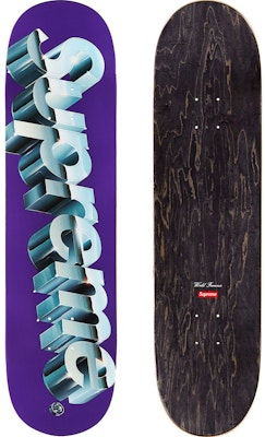 Supreme Tabla de Skate Logo Cromado Morado Buy Supreme Tabla de Skate Logo Cromado Morado