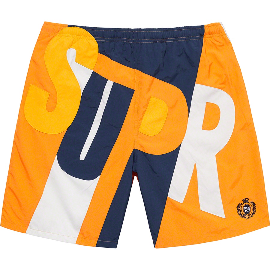 Supreme Big Letter Water Short Dark Orange - Novelship