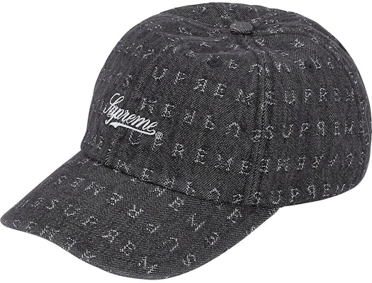 Supreme Gorra Negra Denim con Logos Jacquard Buy Supreme Gorra Negra Denim con Logos Jacquard