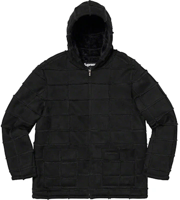 Supreme 仿麂皮拼接連帽外套 黑色 Buy Supreme 仿麂皮拼接連帽外套 黑色