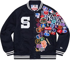 Supreme New Era MLB Varsity Jacket Navy Supreme New Era MLB Varsity Jacket Navy