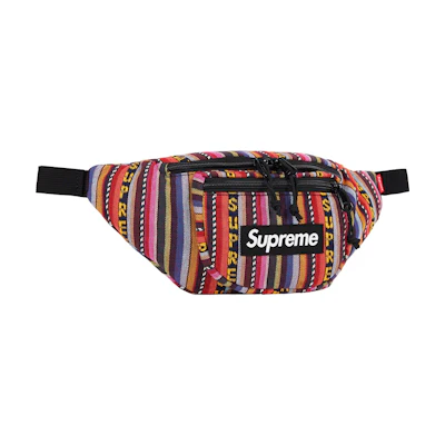 Supreme Woven Stripe Waist Bag Multicolour