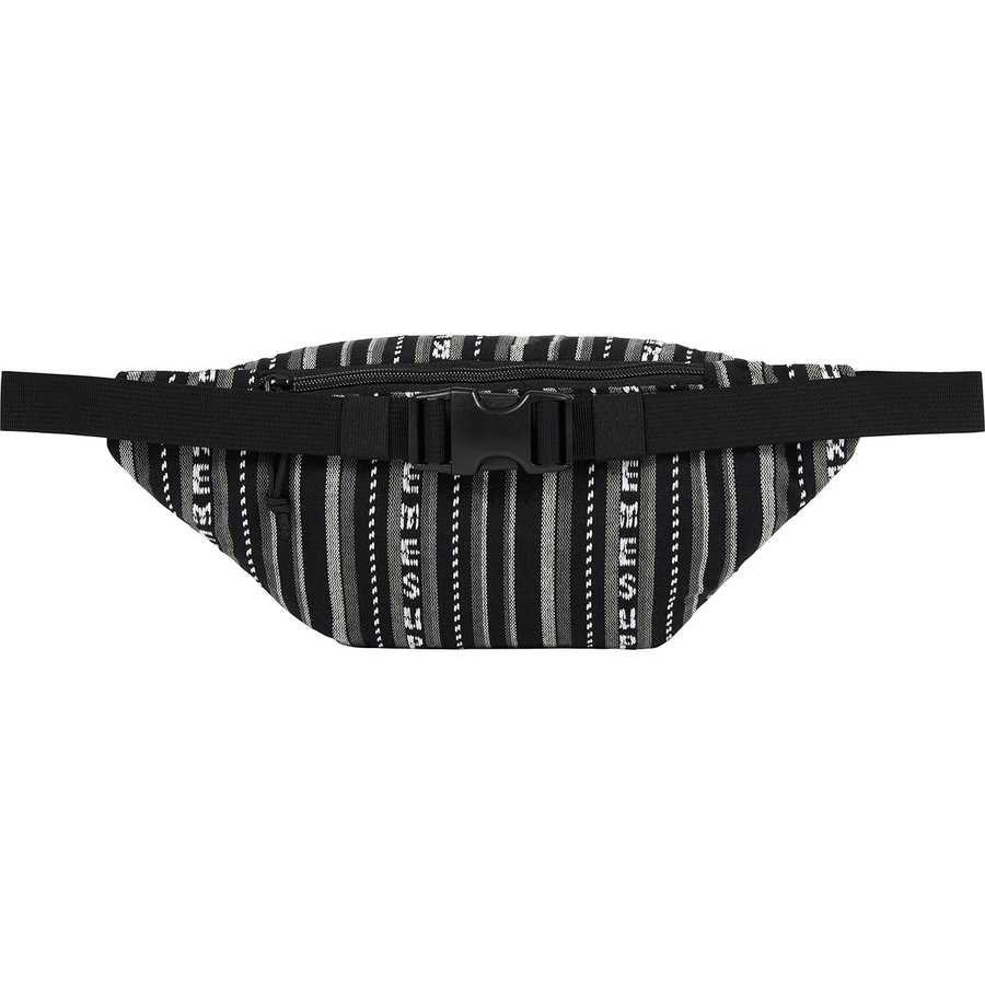 Supreme Woven Stripe Waist Bag Black - Novelship