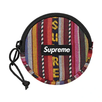 Supreme Woven Stripe Coin Pouch Multicolour