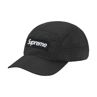 Supreme Reflective Ripstop Camp Cap Black