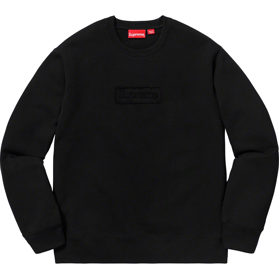 Supreme Cutout Logo Crewneck Black - Novelship