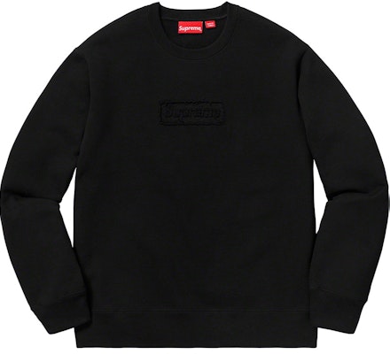 Supreme Cutout Logo Crewneck Black Buy Supreme Cutout Logo Crewneck Black