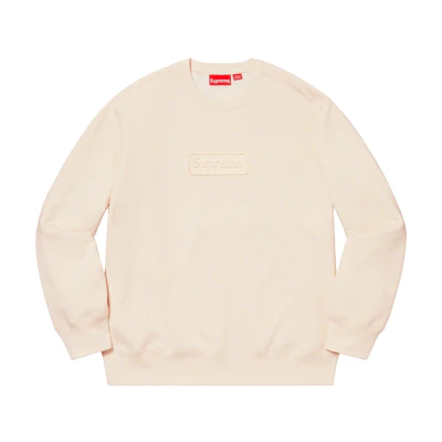 Supreme Cutout Logo Crewneck Natural