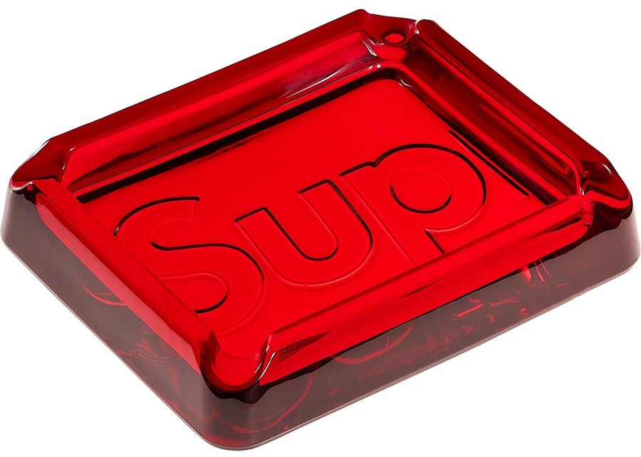 supreme-debossed-glass-ashtray-red
