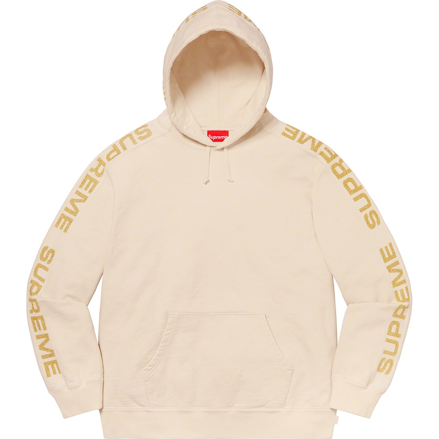 Supreme Metallic Rib Hooded Sweatshirt Natural - Novelship