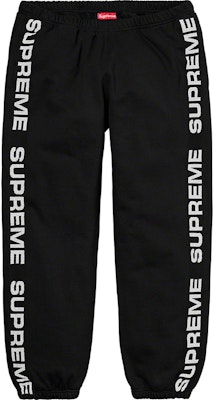 Supreme 金属感罗纹黑色运动裤 Buy Supreme 金属感罗纹黑色运动裤