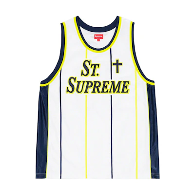 Supreme St. Supreme Basketball Jersey White
