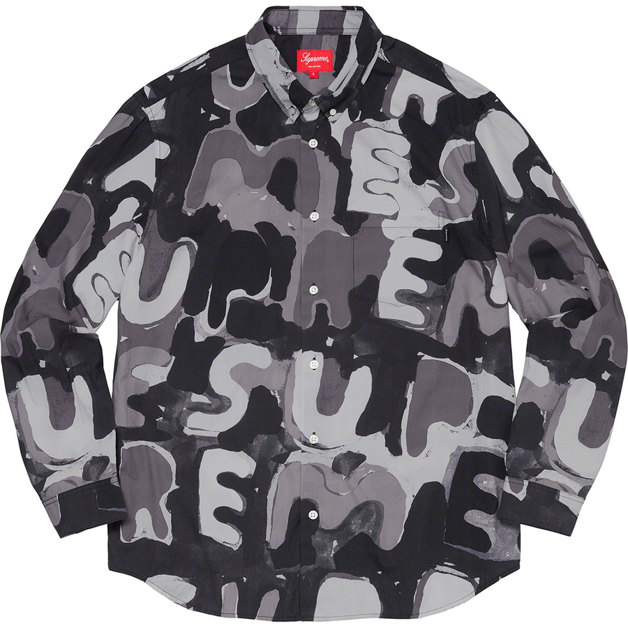 Supreme Painted Logo Shirt Black