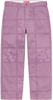 Supreme Paisley Grid Chino Pant Dark Lilac Supreme Paisley Grid Chino Pant Dark Lilac
