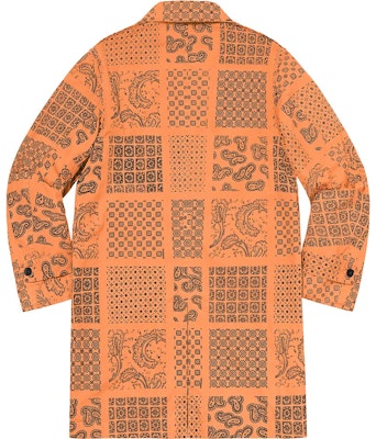 Supreme Military Trench Coat Peach Paisley Order Supreme Military Trench Coat Peach Paisley