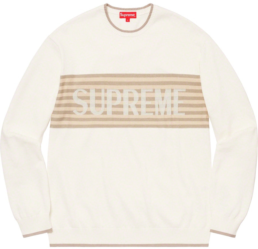supreme-chest-stripe-sweater-ivory