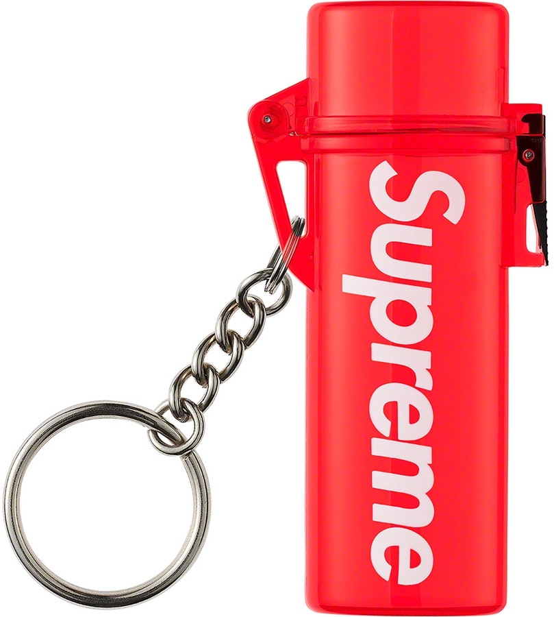 supreme-waterproof-lighter-case-keychain-red