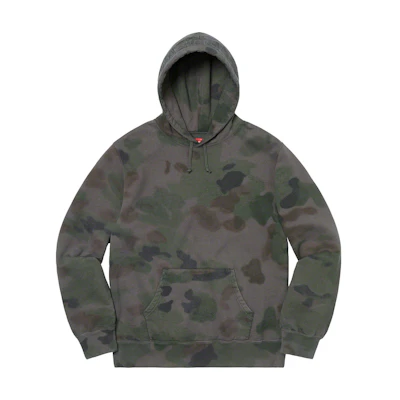Supreme Overdyed Hooded Sweatshirt (SS20) Black Painted Camo