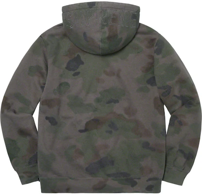 Supreme SS20黑色涂漆迷彩过染连帽衫 Order Supreme SS20黑色涂漆迷彩过染连帽衫