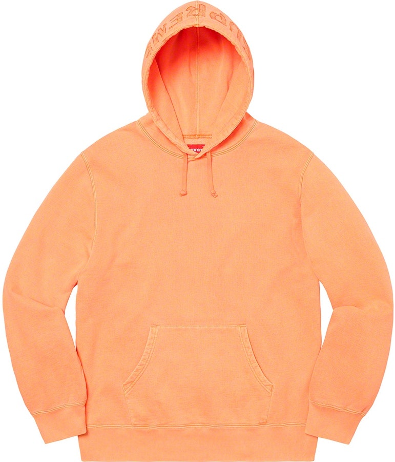 Supreme Overdyed Hooded Sweatshirt (SS20) Bright Peach - Novelship