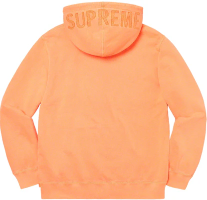 Supreme Overdyed Hooded Sweatshirt (SS20) Bright Peach Order Supreme Overdyed Hooded Sweatshirt (SS20) Bright Peach