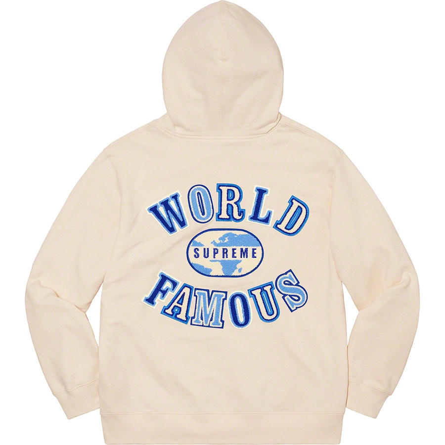 Supreme World Famous Zip Up Hooded Sweatshirt (SS20) Natural