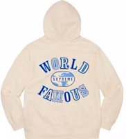 Supreme World Famous Zip Up Hooded Sweatshirt (SS20) Natural