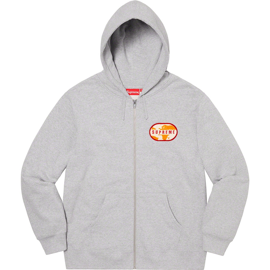 Supreme World Famous Zip Up Hooded Sweatshirt (SS20) Heather Grey