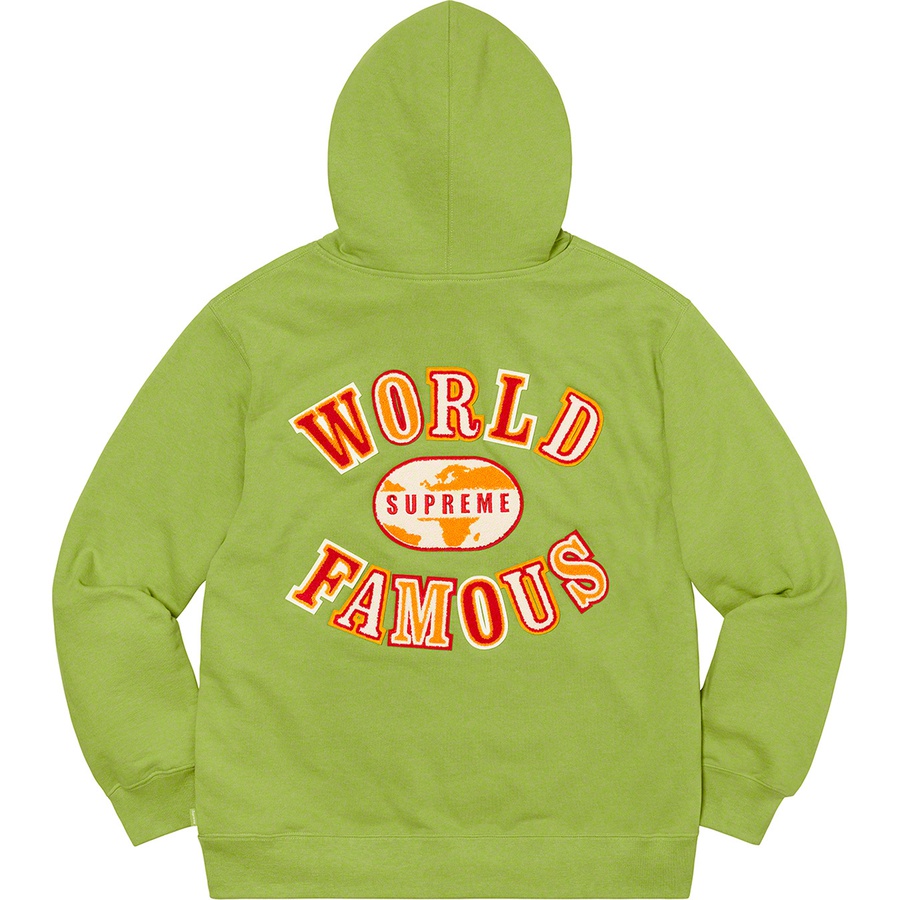 Supreme World Famous Zip Up Hooded Sweatshirt (SS20) Lime - Novelship