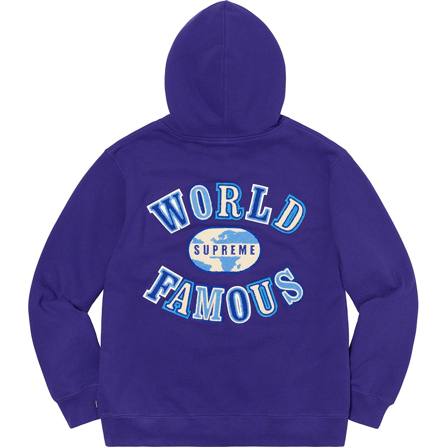 Supreme World Famous Zip Up Hooded Sweatshirt (SS20) Dark Royal