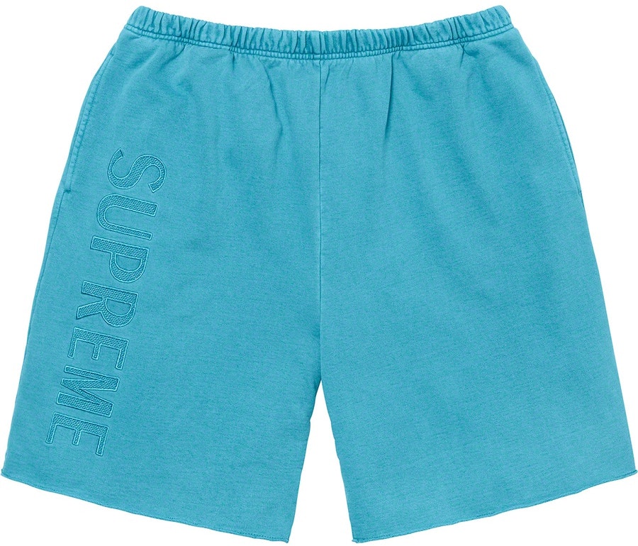 supreme-overdyed-sweatshort-bright-blue