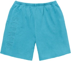 Supreme Overdyed Sweatshort Bright Blue