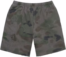 Supreme Overdyed Sweatshort Black Painted Camo Supreme Overdyed Sweatshort Black Painted Camo