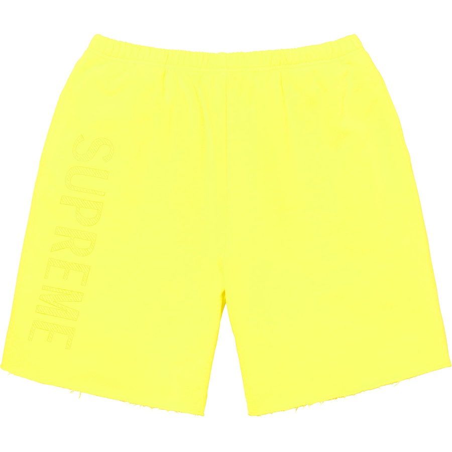 Supreme Overdyed Sweatshort Bright Yellow - Novelship