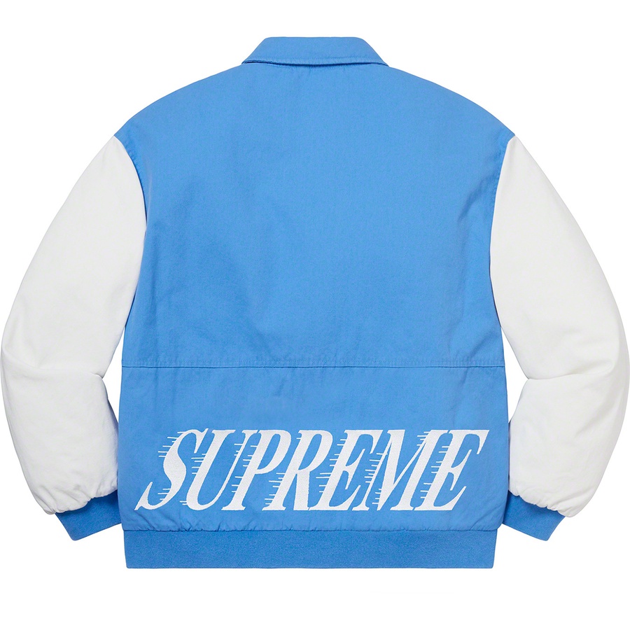 Supreme Twill Varsity Varsity Jacket Light Blue - Novelship