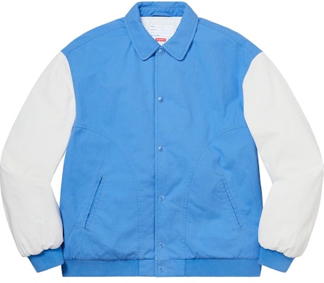 Jaket Varsity Supreme Twill Biru Muda Order Jaket Varsity Supreme Twill Biru Muda