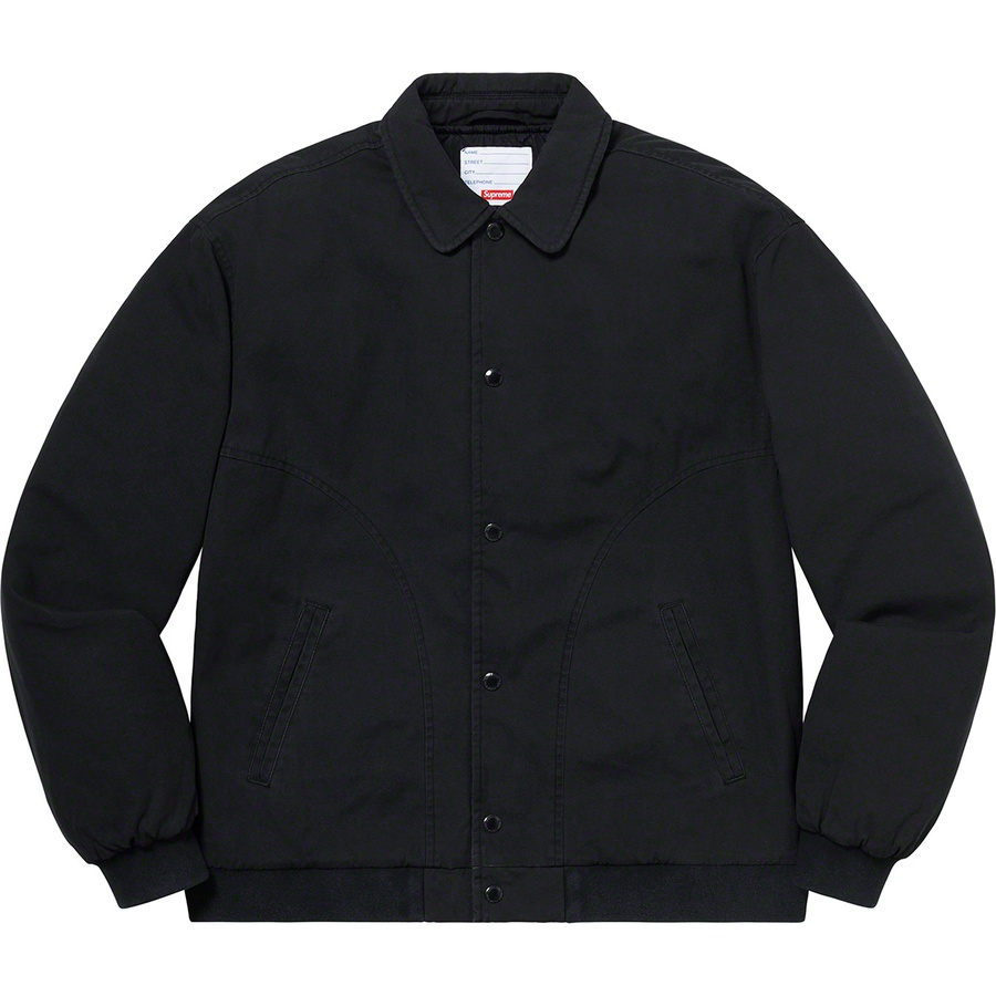 Supreme twill varsity discount varsity jacket black