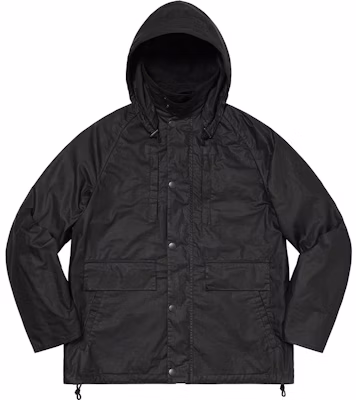 Jaket Lapangan Katun Lilin Ringan Hitam Supreme Barbour Order Jaket Lapangan Katun Lilin Ringan Hitam Supreme Barbour