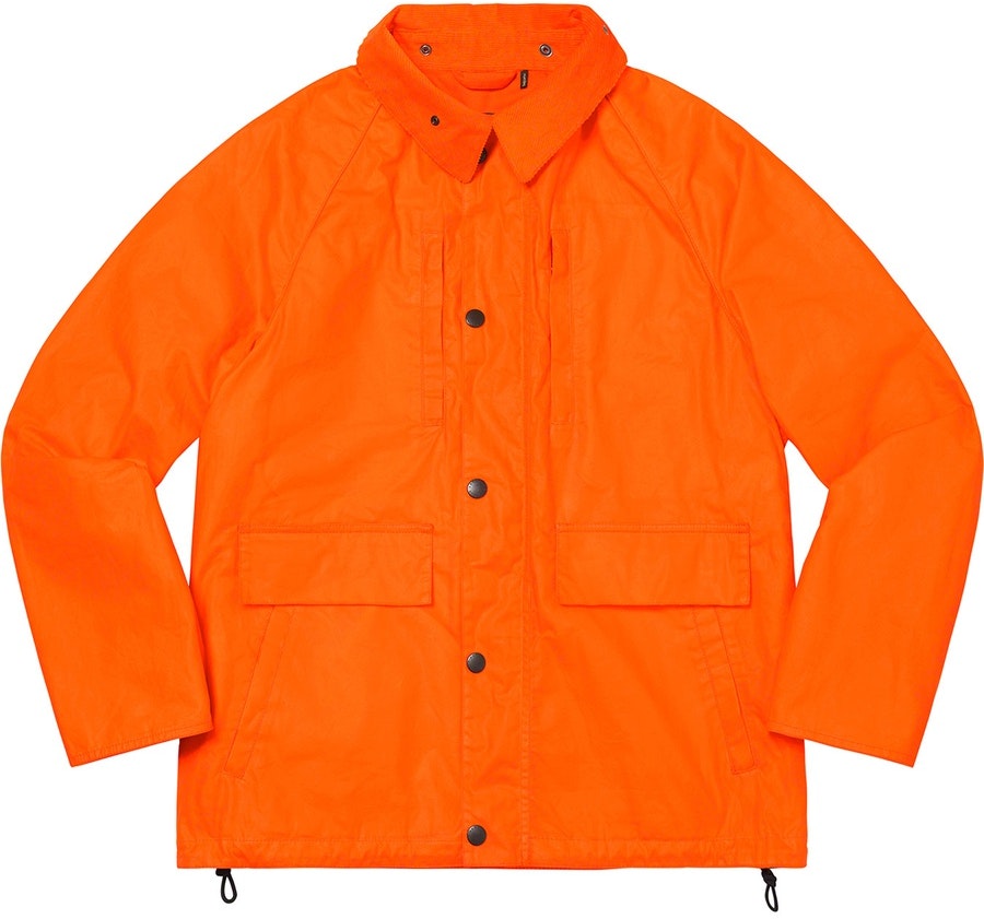 supreme-barbour-lightweight-waxed-cotton-field-jacket-orange