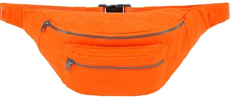 Supreme Barbour Waxed Cotton Waist Bag Orange Supreme Barbour Waxed Cotton Waist Bag Orange