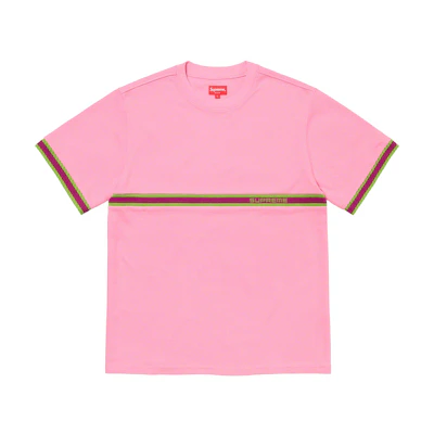 Supreme Knit Stripe S/S Top (SS20) Pink